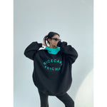 Oversized Graphic Front Pocket Hoodie