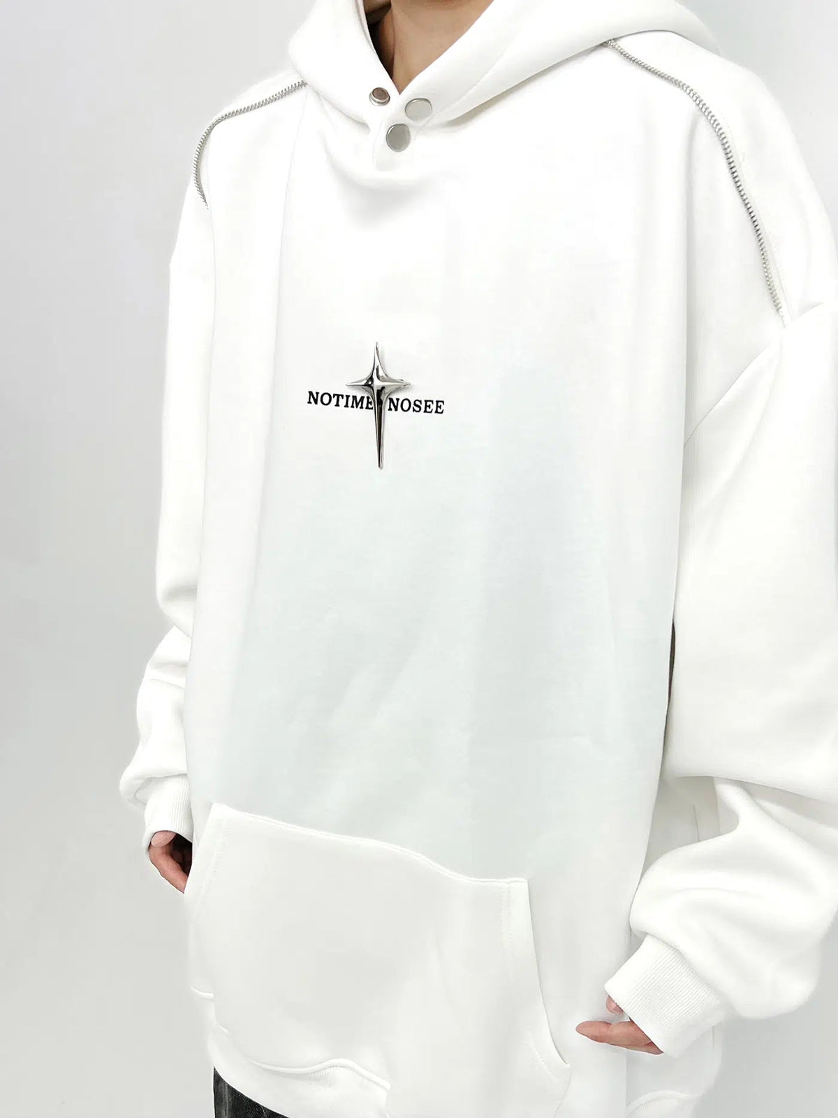 Oversized Hoodie with Cross Star
