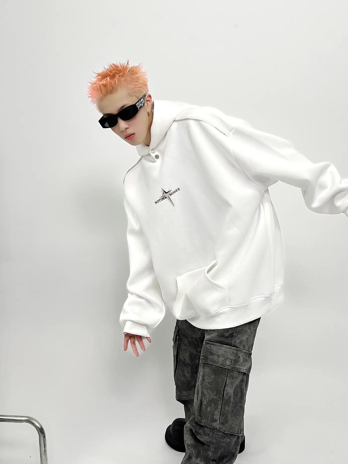 Oversized Hoodie with Cross Star