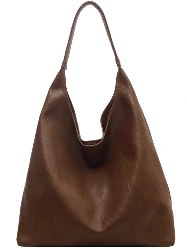 Oversized Leather Shoulder Bag