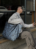 Oversized Leopard Print Tote Bag