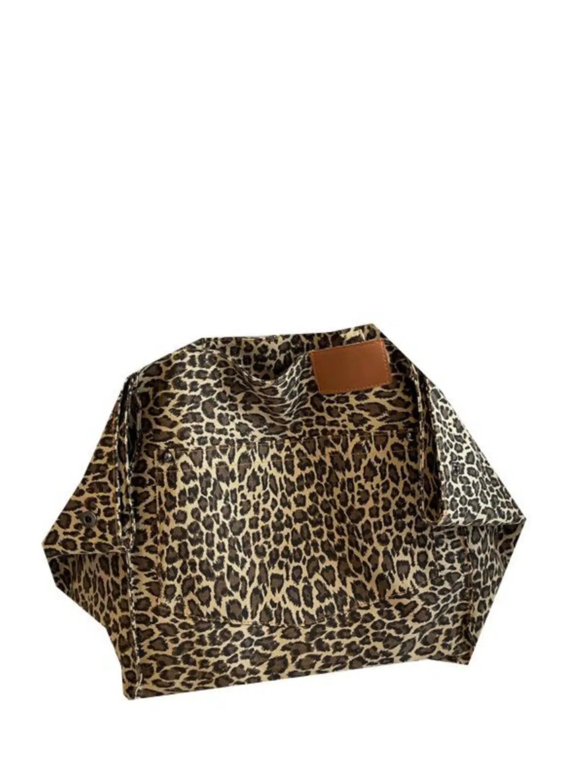 Oversized Leopard Print Tote Bag