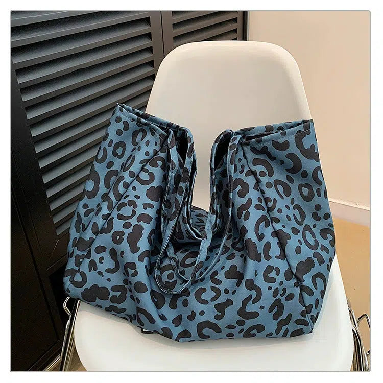 Oversized Leopard Print Tote Bag