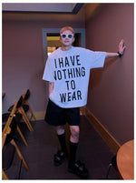 Oversized Letter Print Casual Short-sleeved T-shirt