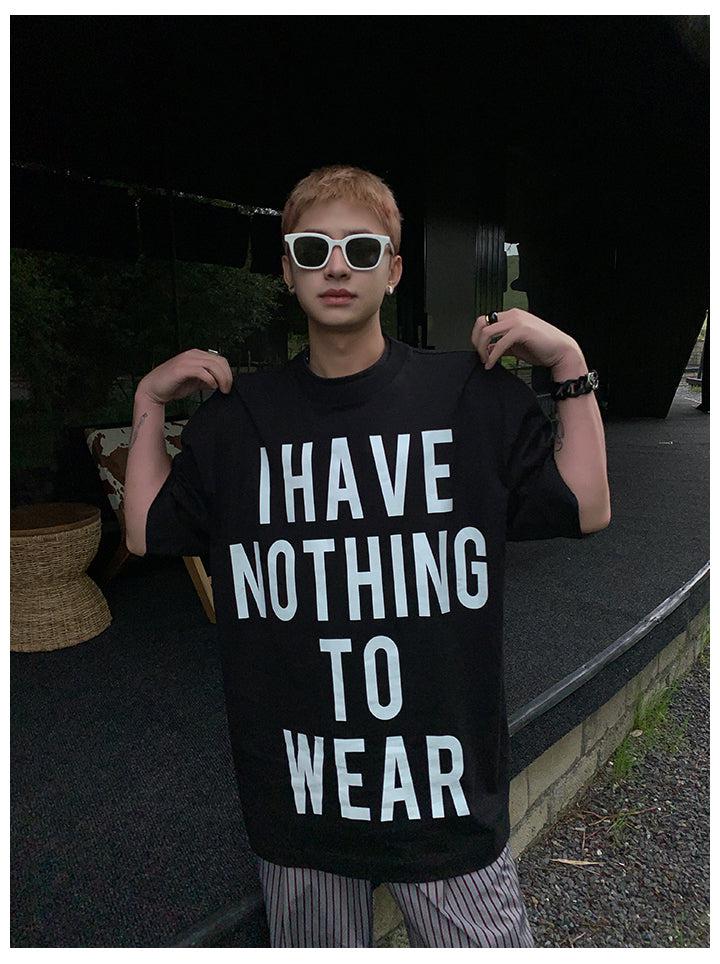 Oversized Letter Print Casual Short-sleeved T-shirt