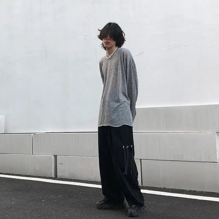 Oversized Long Sleeve Bottoming Shirt