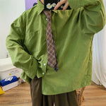 Oversized Long-Sleeve Button-Up Shirt