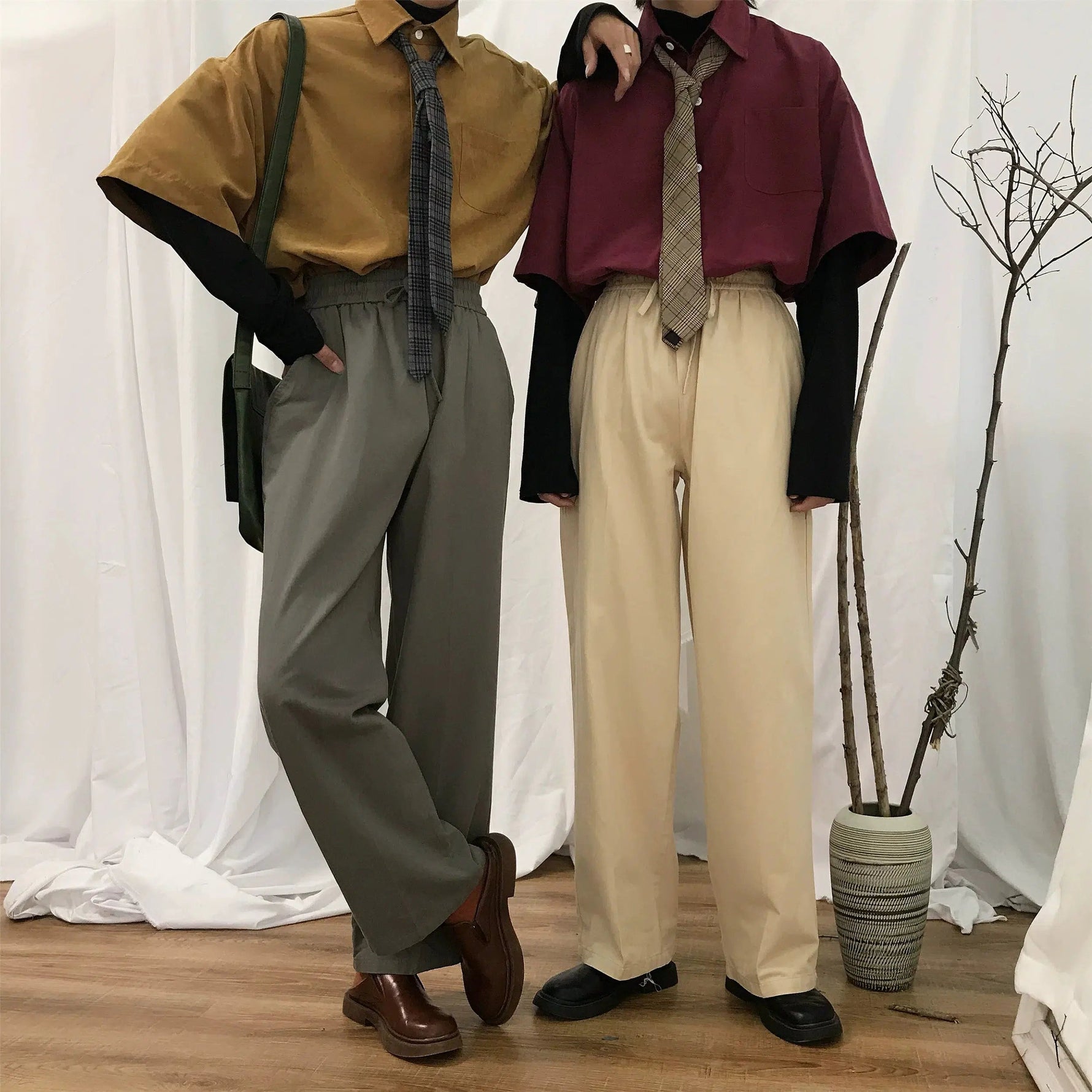 Oversized Long-Sleeve Button-Up Shirt