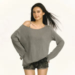 Oversized Off-the-shoulder T-shirt