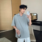 Oversized Polo Shirt with Casual Collar