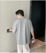 Oversized Polo Shirt with Casual Collar