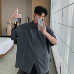 Oversized Polo Shirt with Piping Detail