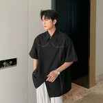 Oversized Polo Shirt with Piping Detail