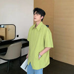 Oversized Polo Shirt with Piping Detail