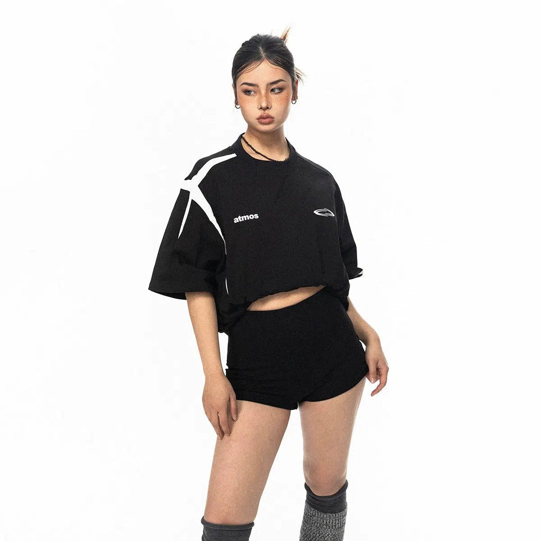 Oversized Print Short-sleeved T-shirt