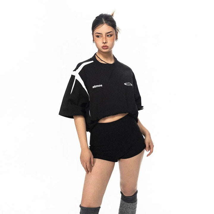 Oversized Print Short-sleeved T-shirt