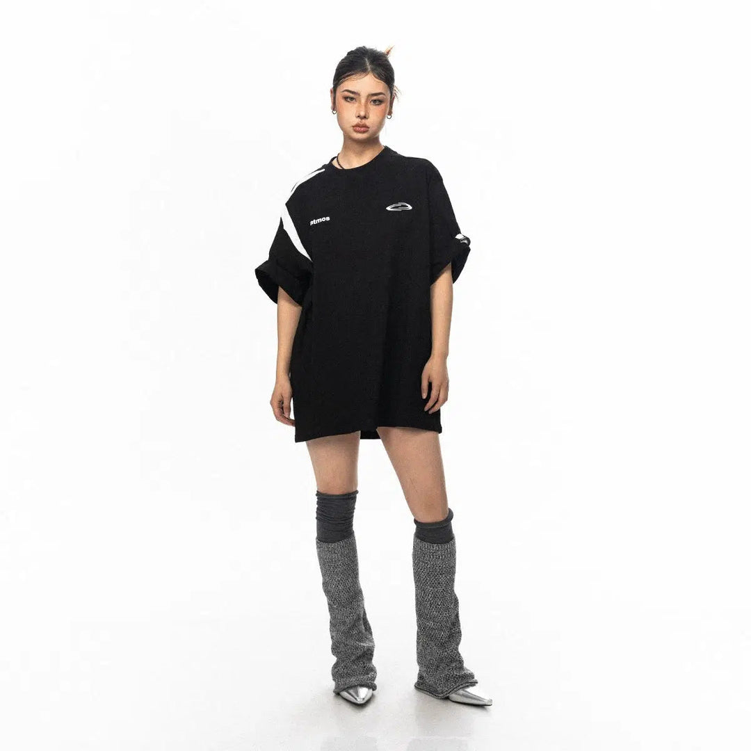 Oversized Print Short-sleeved T-shirt