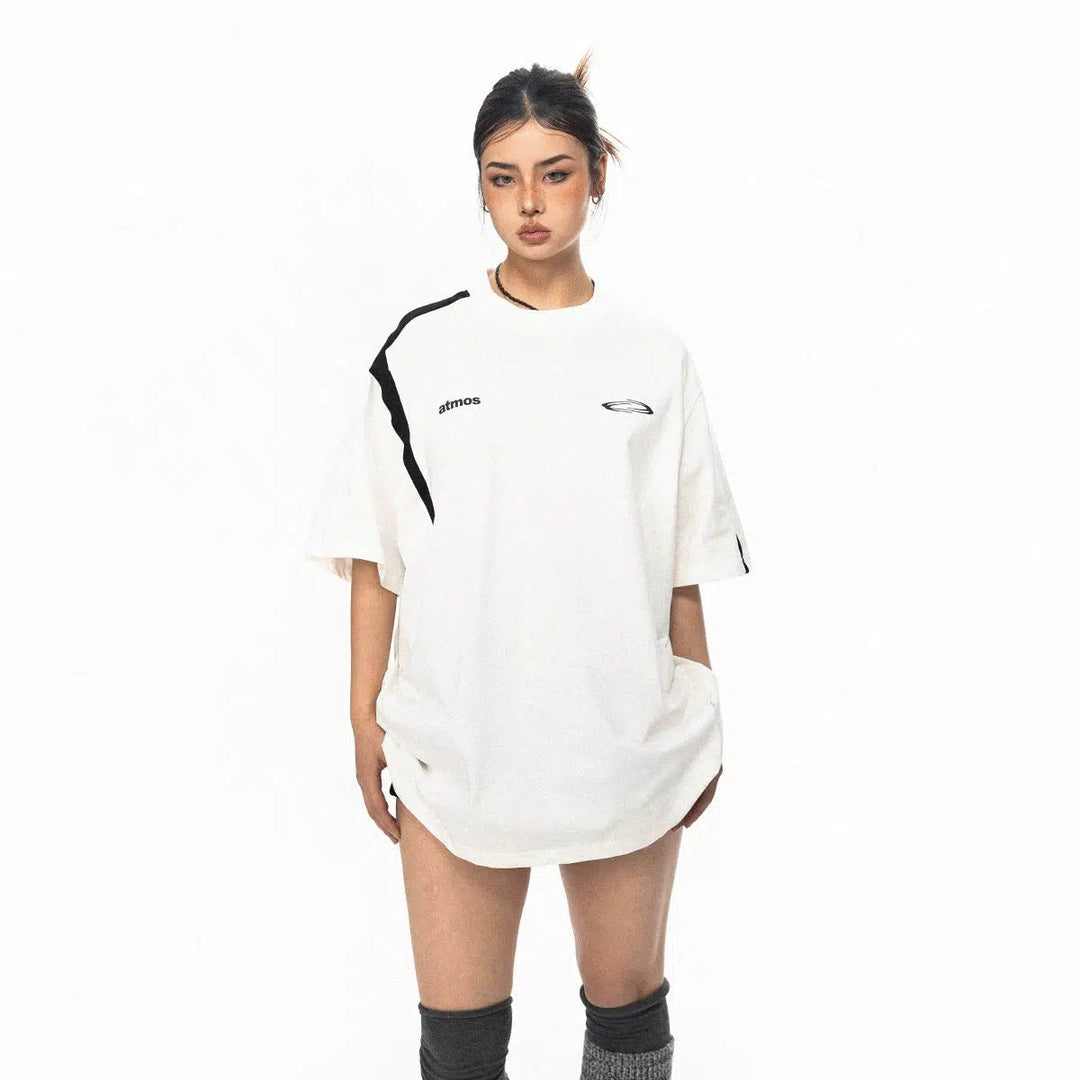 Oversized Print Short-sleeved T-shirt