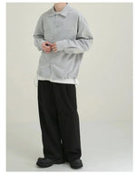 Oversized Shirt with Drawstring Hem
