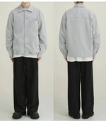 Oversized Shirt with Drawstring Hem