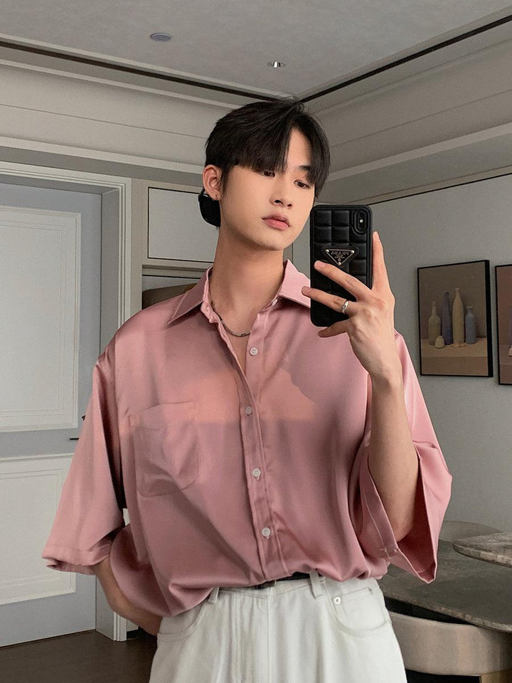 Oversized Silk Shirt (no tie)
