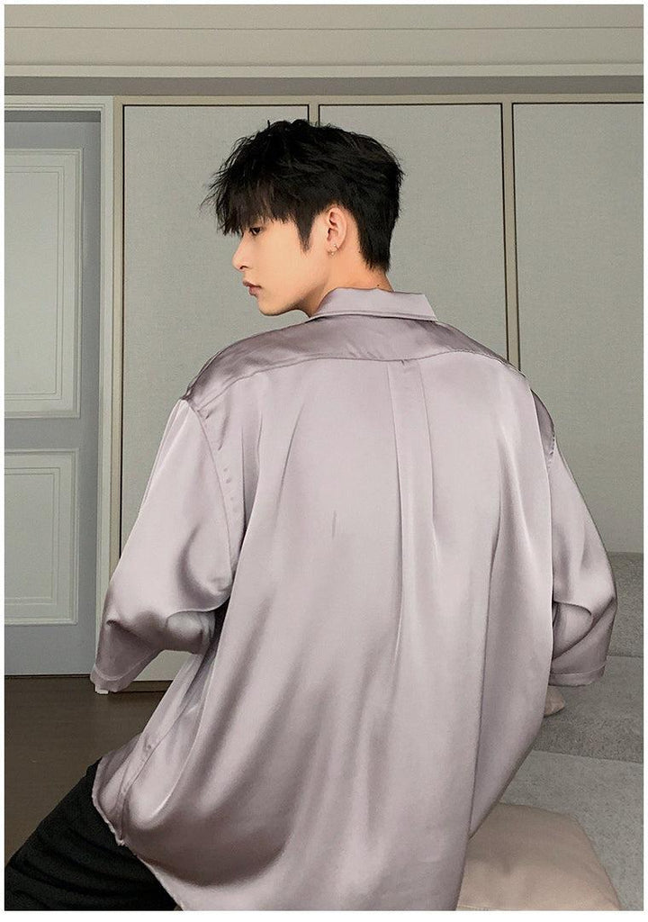 Oversized Silk Shirt (no tie)