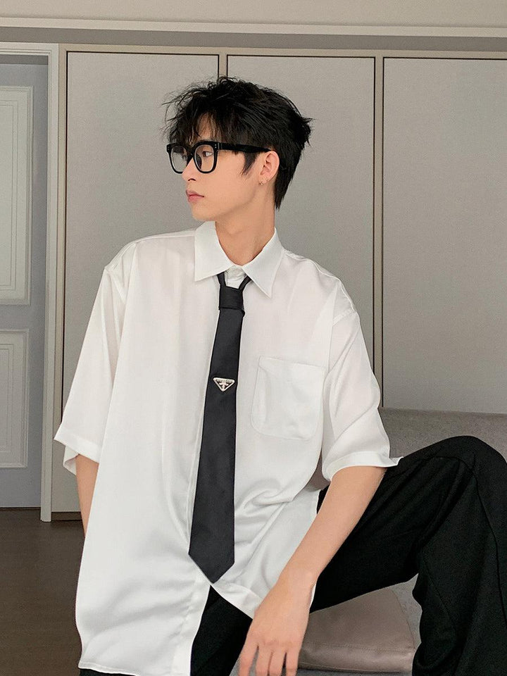 Oversized Silk Shirt (no tie)