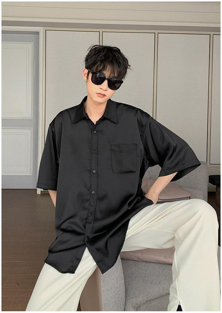 Oversized Silk Shirt (no tie)