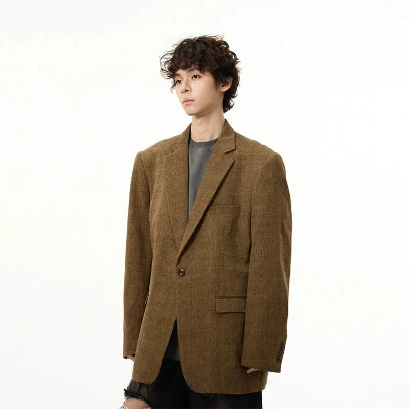 Oversized Solid Color Blazer