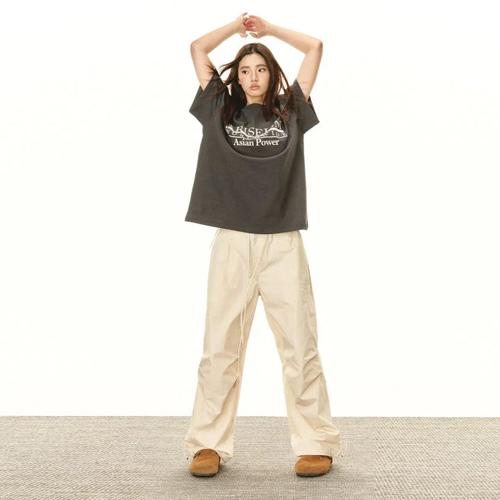 Oversized Statement T-Shirt with Bold Typography Print
