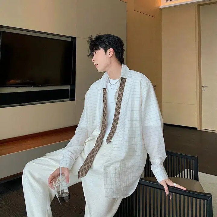 Oversized Striped Shirt
