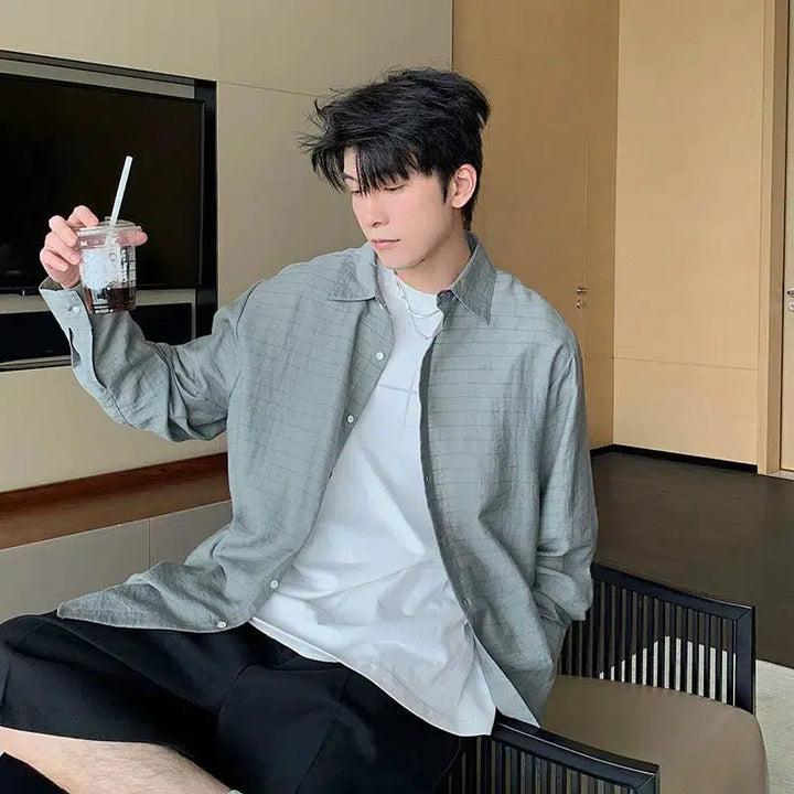 Oversized Striped Shirt