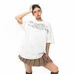 Oversized Text Print T-shirt