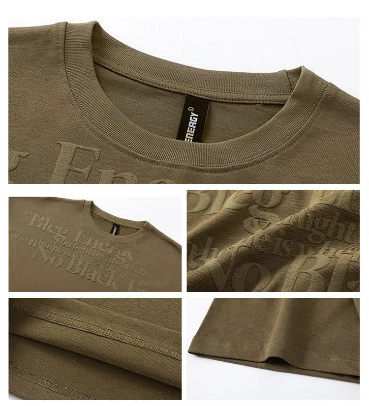 Oversized Text Print T-shirt