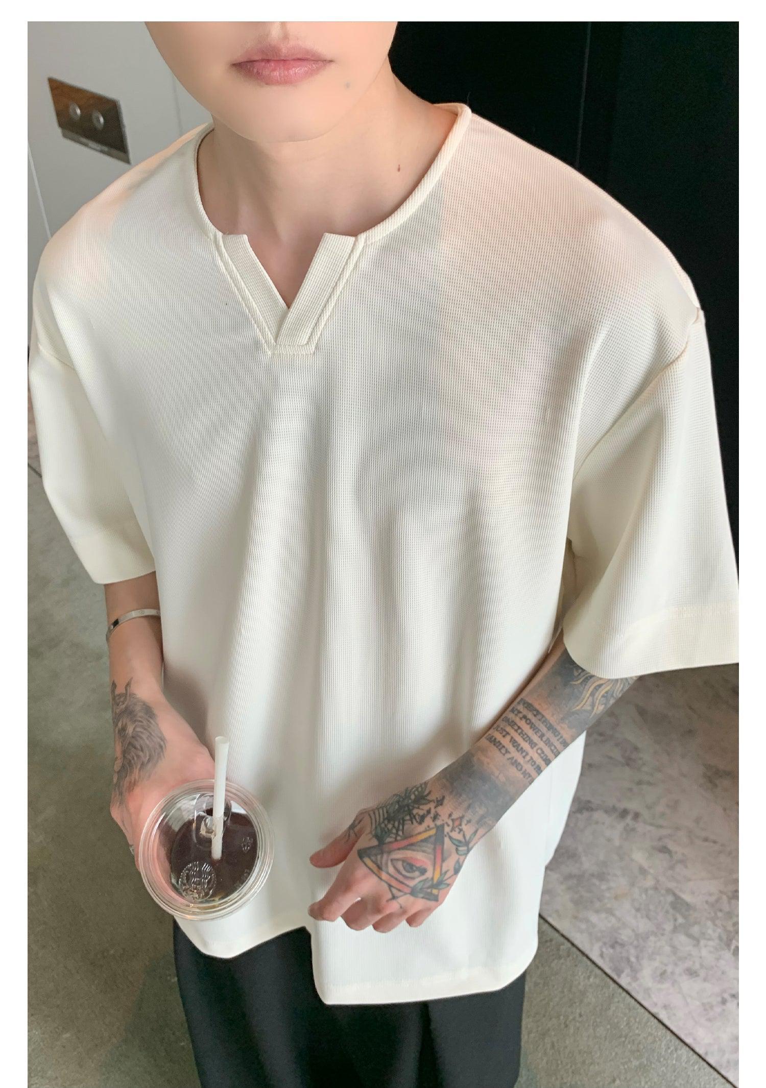 Oversized V-neck T-shirt