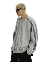 Oversized Zip-Accented Sweatshirt