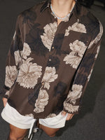 Retro Floral Print Long Sleeve Shirt 4