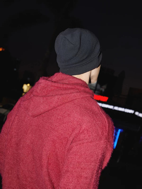 Cartoon Horse Graphic Knit Hooded Sweater 5