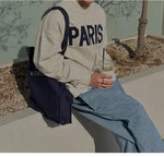 PARIS Printed Round Neck Sweatshirt