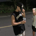 PEACEOUT Text Tank Top