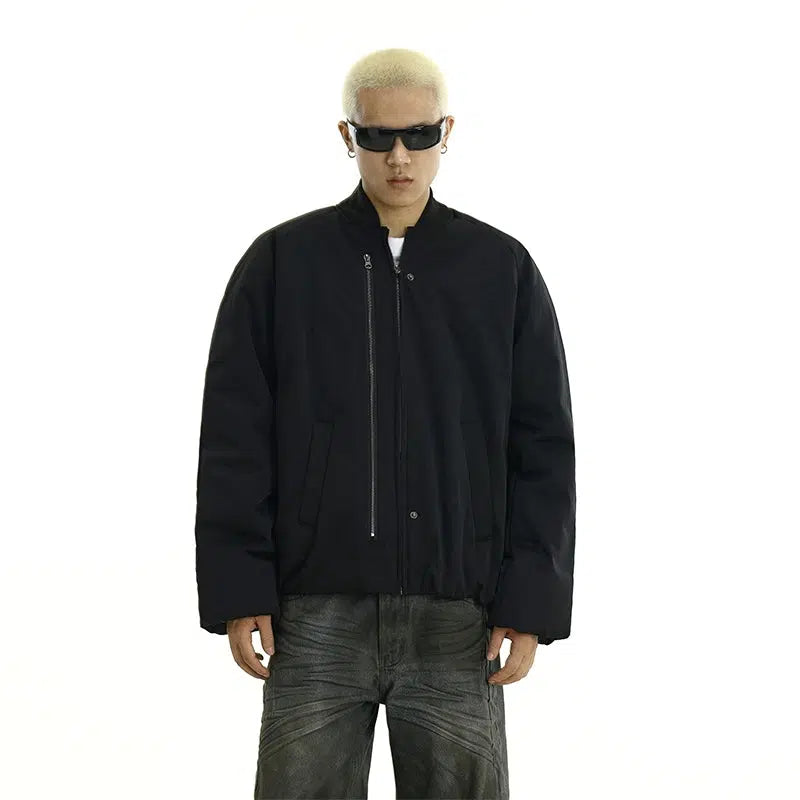Padded Bomber Zip Closure Jacket