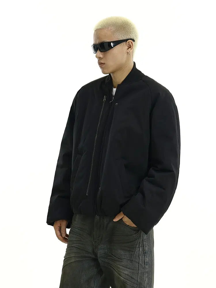 Padded Bomber Zip Closure Jacket