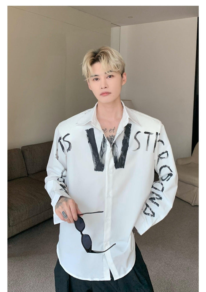 Painted Graffiti Letter Shirt