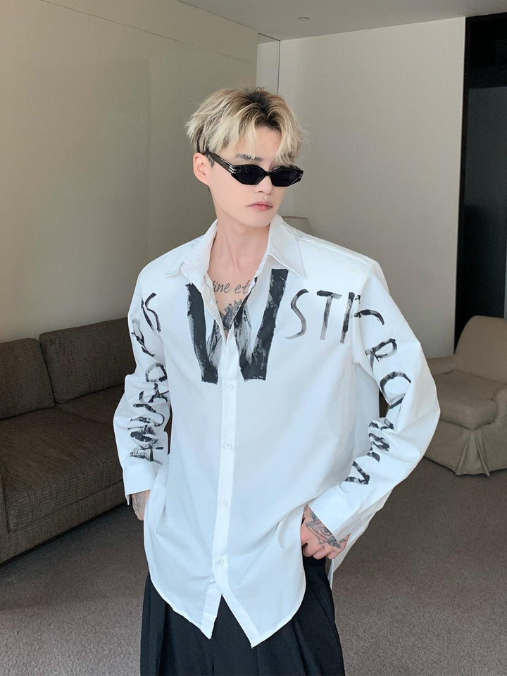 Painted Graffiti Letter Shirt