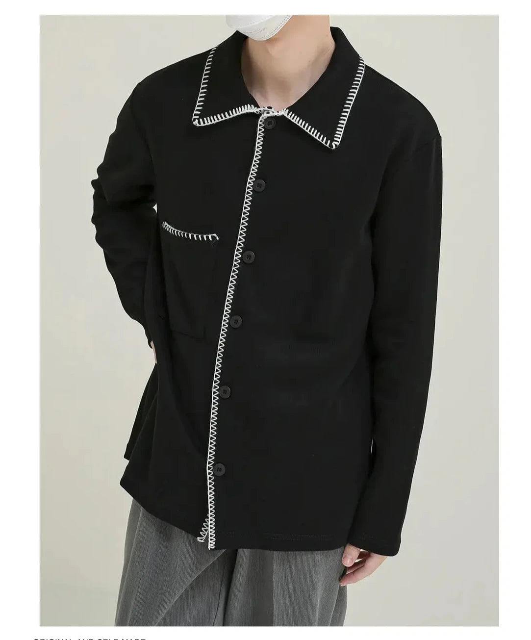 Pajamas Texture Knitted Shirt
