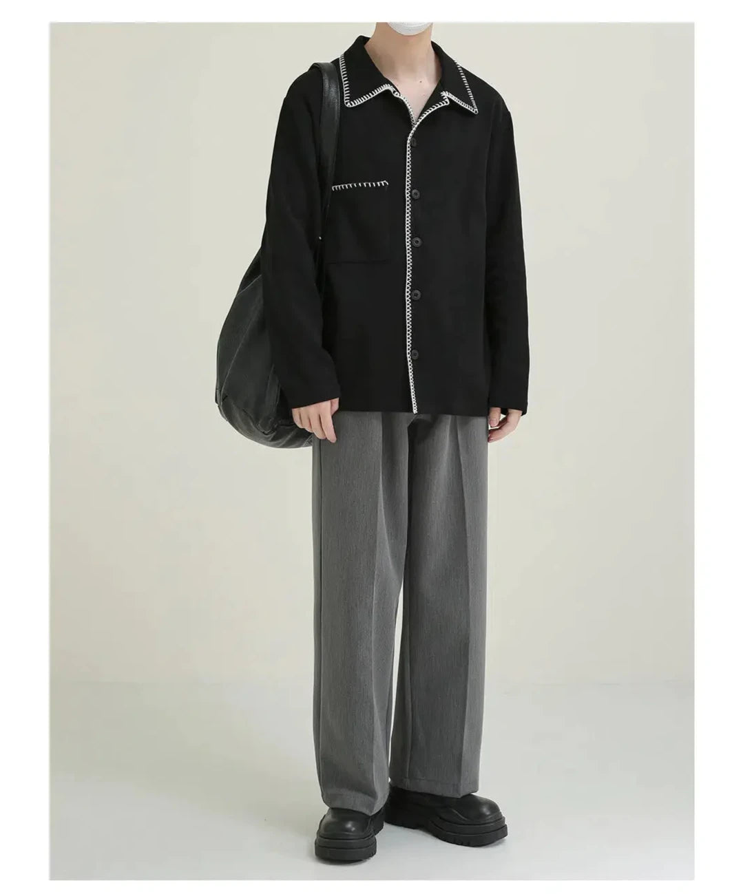 Pajamas Texture Knitted Shirt