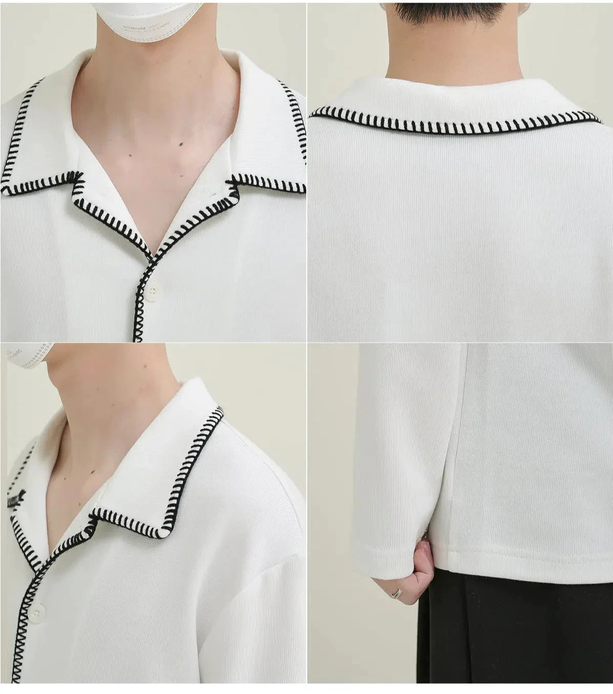 Pajamas Texture Knitted Shirt