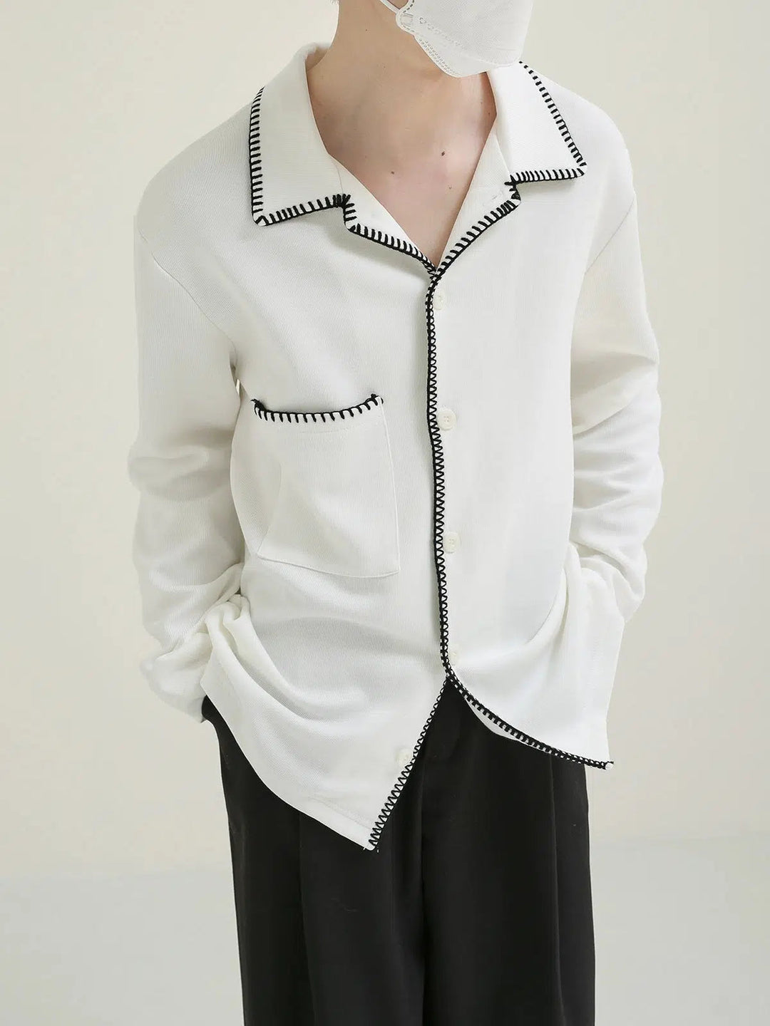Pajamas Texture Knitted Shirt