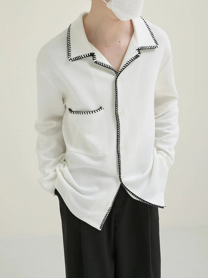 Pajamas Texture Knitted Shirt