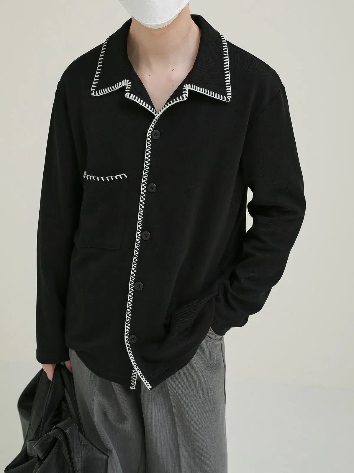 Pajamas Texture Knitted Shirt